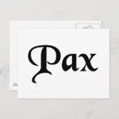 Frieden Postkarte (Vorne/Hinten)