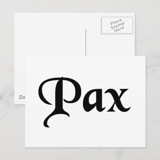 Frieden Postkarte (Vorne/Hinten)