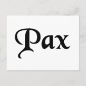 Frieden Postkarte (Vorderseite)