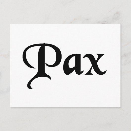 Frieden Postkarte (Vorderseite)