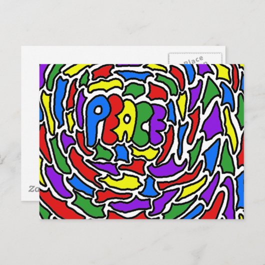 Frieden Postkarte (Vorne/Hinten)