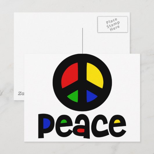 Frieden Postkarte (Vorne/Hinten)