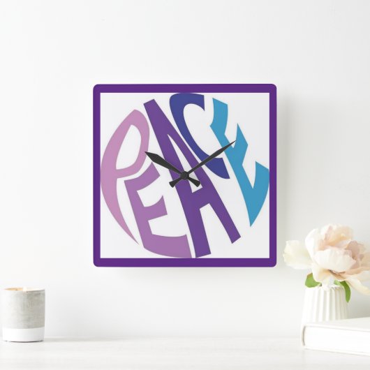 FRIEDEN QUADRATISCHE WANDUHR (Zuhause)