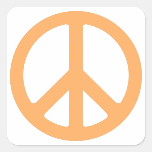 Frieden Quadratischer Aufkleber (Vorderseite)
