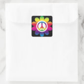 Frieden Quadratischer Aufkleber (Tasche)
