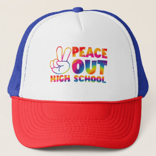 Frieden raus High School Tie Dye letzter Schultag Truckerkappe