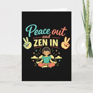 Frieden raus und Zen in chilligen Vibes Psychische Karte