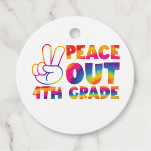 Frieden raus vierte Klasse Tie Dye letzter Tag 4. Geschenkanhänger