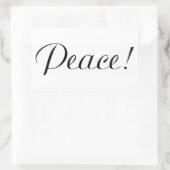 FRIEDEN RECHTECKIGER AUFKLEBER (Tasche)
