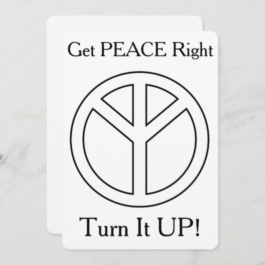 Frieden richtig machen dankeskarte (Vorne/Hinten)