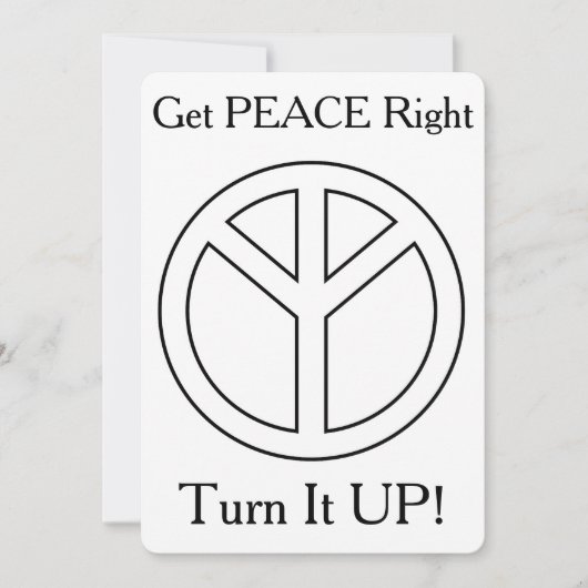 Frieden richtig machen dankeskarte (Vorderseite)