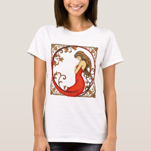 Frieden (rot) T-Shirt (Vorderseite)