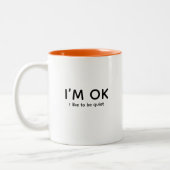Frieden & Ruhe oder Zitat für Introvertierte Moder Zweifarbige Tasse (Links)