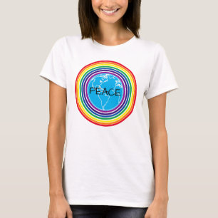 Frieden rund um den Welt-Regenbogen Personalisiert T-Shirt