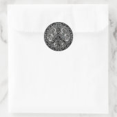 FRIEDEN (RUNDE) RUNDER AUFKLEBER (Tasche)