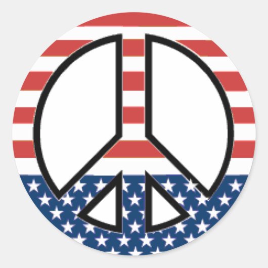 Frieden Runder Aufkleber (Vorderseite)