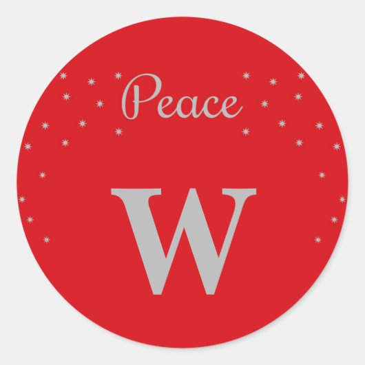Frieden Runder Aufkleber (Vorderseite)
