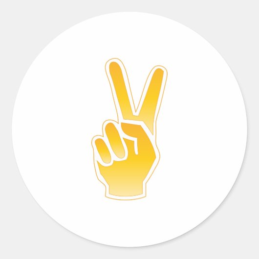 Frieden Runder Aufkleber (Vorderseite)