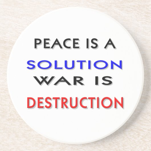 Frieden Sandstein Untersetzer (Vorne)