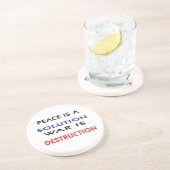 Frieden Sandstein Untersetzer (Seite)