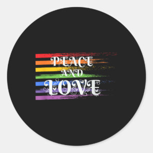 Frieden schaffen, nicht Krieg - farbenfroher Fried Runder Aufkleber