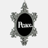 FRIEDEN SCHNEEFLOCKEN Zinn-Ornament (Links)