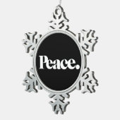 FRIEDEN SCHNEEFLOCKEN Zinn-Ornament (Rechts)