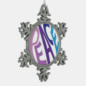 FRIEDEN SCHNEEFLOCKEN Zinn-Ornament (Links)