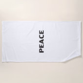 Frieden Schwarz-weiß minimalistisch modern schlich Strandtuch (Vorderseite)