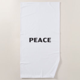 Frieden Schwarz-weiß minimalistisch modern schlich Strandtuch