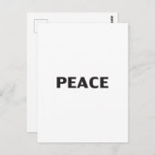 "Frieden" Schwarz-weiß Postkarte (Vorne/Hinten)