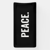 Frieden Schwarz-Weiß-Text minimalistisch Anti-Krie Banner (Vertikal)