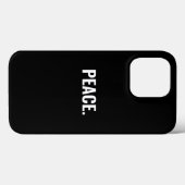 Frieden Schwarz-Weiß-Text minimalistisch Anti-Krie Case-Mate iPhone Hülle (Rückseite (Horizontal))