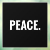 Frieden Schwarz-Weiß-Text minimalistisch Anti-Krie Fensteraufkleber (Blatt 3)