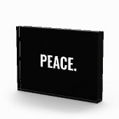 Frieden Schwarz-Weiß-Text minimalistisch Anti-Krie Fotoblock (Rechts)