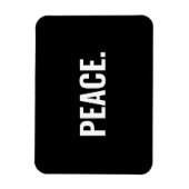 Frieden Schwarz-Weiß-Text minimalistisch Anti-Krie Magnet (Vertikal)