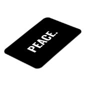 Frieden Schwarz-Weiß-Text minimalistisch Anti-Krie Magnet (Linke Seite)