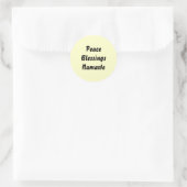 Frieden, Segnungen, Namaste. Runder Aufkleber (Tasche)