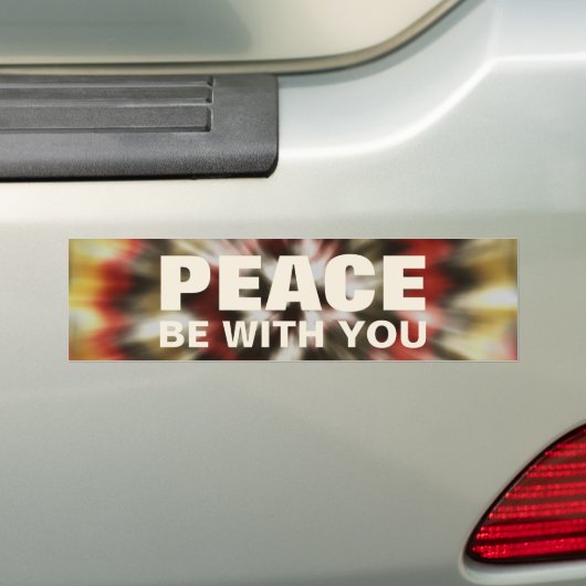 Frieden sei mit dir Gefärbte Krawatte Autoaufklebe Autoaufkleber (Auf Auto)