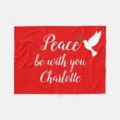 Frieden sei mit dir Personalisiert Fleecedecke (Vorderseite (Horizontal))