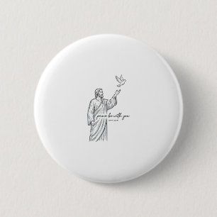 Frieden sei mit dir Taube Christliches Vintage-Shi Button