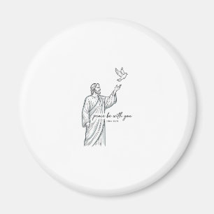 Frieden sei mit dir Taube Christliches Vintage-Shi Magnet