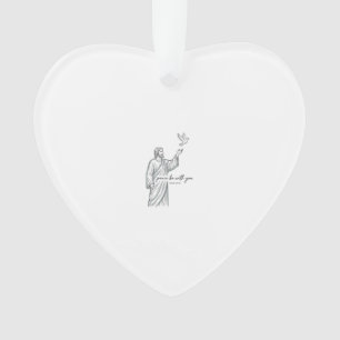 Frieden sei mit dir Taube Christliches Vintage-Shi Ornament