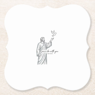 Frieden sei mit dir Taube Christliches Vintage-Shi Untersetzer