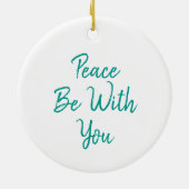 Frieden sei mit dir Weiße Taube Keramik Ornament (Hinten)