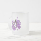 Frieden, sei noch immer blumige Orchideen-Tasse Mattglastasse (Vorderseite Links)