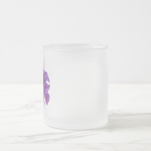 Frieden, sei noch immer blumige Orchideen-Tasse Mattglastasse (Mittel)