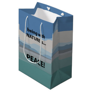 Frieden Sein mit der Natur ist Frieden  Mittlere Geschenktüte
