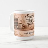 Frieden, Seiten & Ziel Kaffeetasse (Vorderseite Links)
