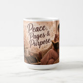 Frieden, Seiten & Ziel Kaffeetasse (Mittel)